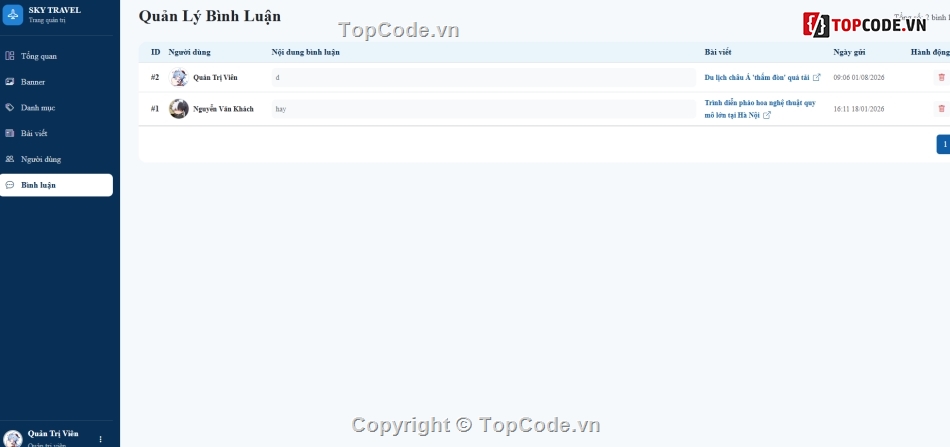 Website du lịch,blog,blog it